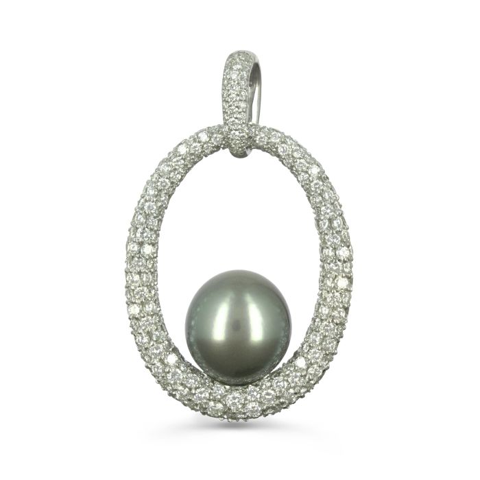 Подвеска с жемчугом и бриллиантами 