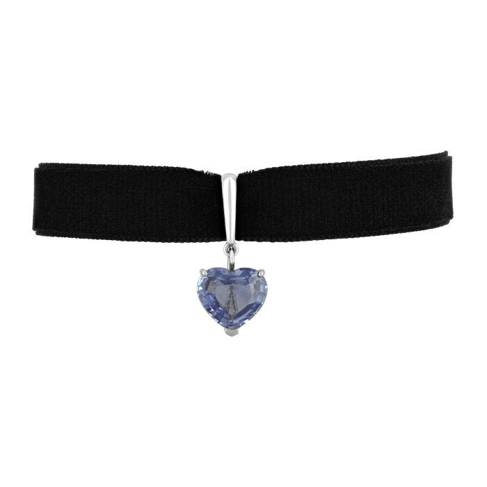 Чокер с сапфиром "сердце"