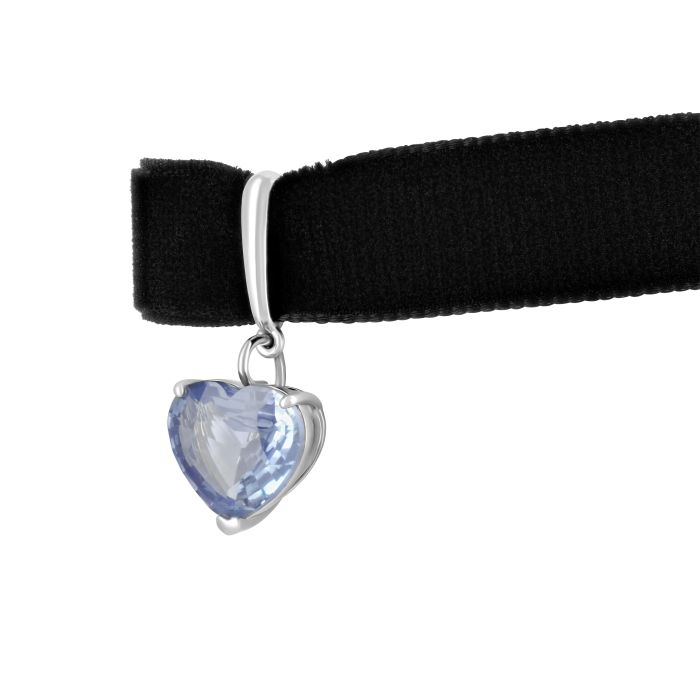 Чокер с сапфиром "сердце"