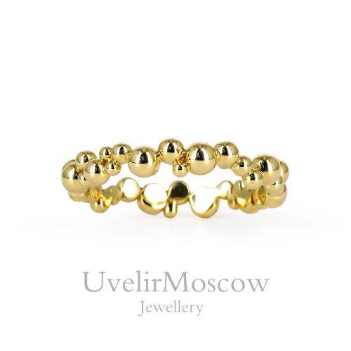 Оригинальное обручальное кольцо из желтого золота