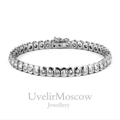 Теннисный браслет с круглыми бриллиантами