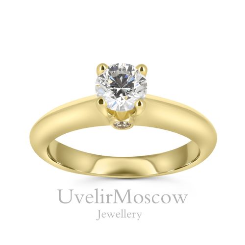 Помолвочное кольцо с тремя бриллиантами