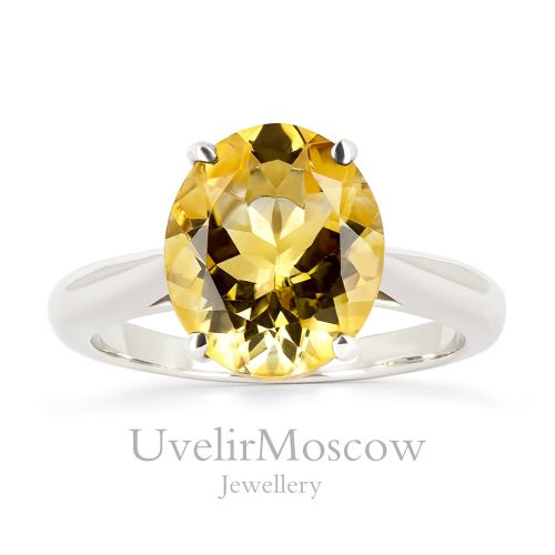 Женское кольцо с цитрином