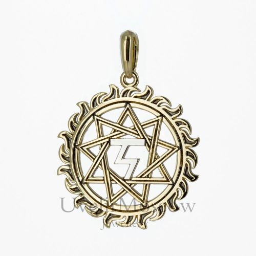 Золотая подвеска со славянской символикой