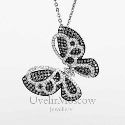 Подвеска «Вutterfly» с двумя видами бриллиантов
