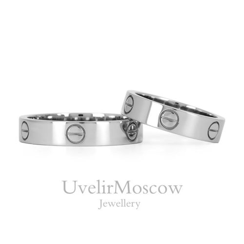 Обручальные кольца из платины в стиле «Cartier»