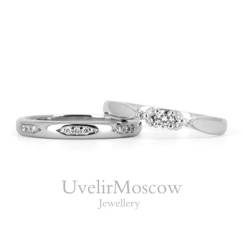 Сет из помолвочного и обручального колец