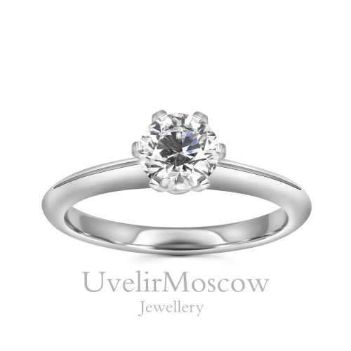 Классическое помолвочное кольцо с солитером