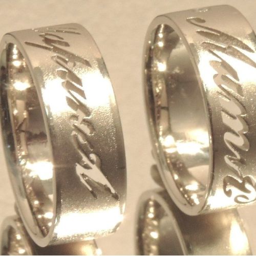 Кольца со сквозной надписью «Мария» и «Митя»