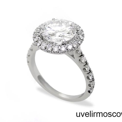 Кольцо в стиле «cartier destinée» из белого золота с бриллиантами