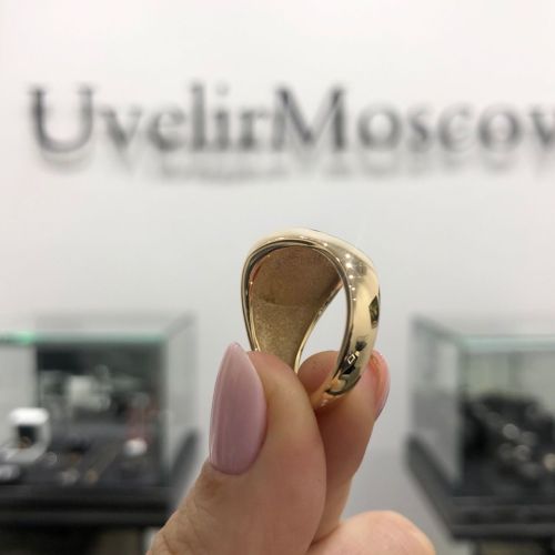 Мужская печатка с черной эмалью и инициалами