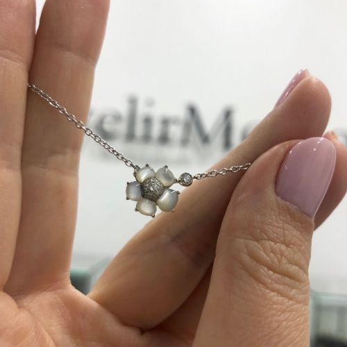 Подвеска с лунным камнем и бриллиантами