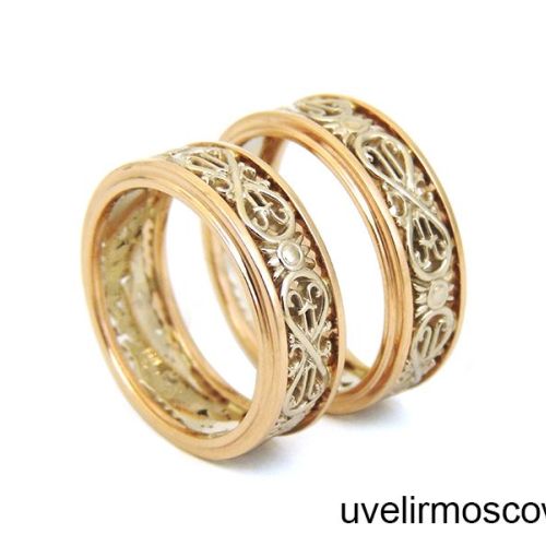 Обручальные кольца Бесконечность из комбинированного золота
