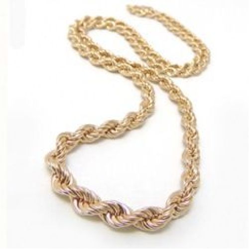 Цепочка «Верёвка» из желтого золота