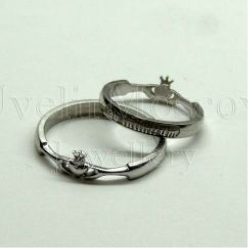 Кольца Кладдахи из белого золота