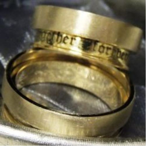 Кольца с выдвигающейся частью из желтого и белого золота