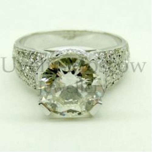 Кольцо из белого золота с бриллиантами на заказ