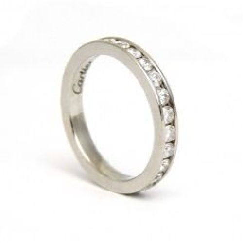 Кольцо в стиле cartier из платины с 33 бриллиантами