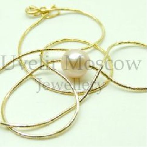 Колье из желтого золота с жемчугом «Акойя»