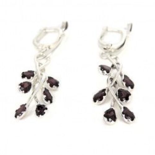 Копия серебряной серьги с гранатами взамен утерянной