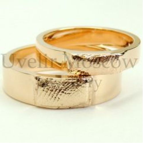 Обручальные кольца с отпечатком пальца