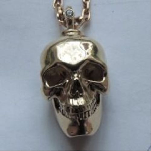 Подвеска «Череп» из желтого золота