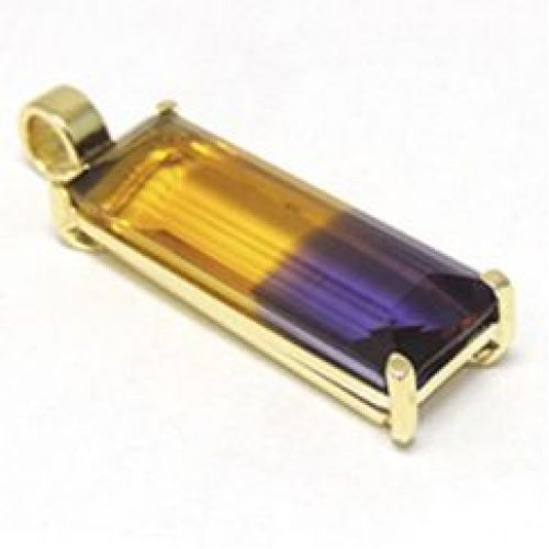 Подвеска из желтого золота с аметрином