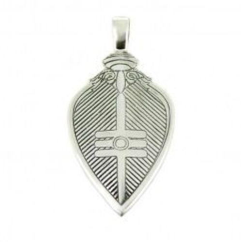 Подвеска из серебра 925 пробы в виде наконечника африканского копья