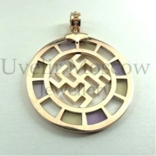 Подвеска-оберег «Коловрат» из красного золота