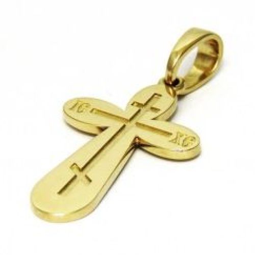 Православный крест из желтого золота на заказ