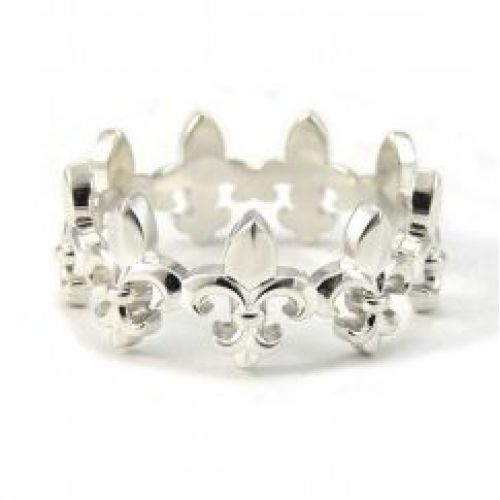 Серебряное кольцо-корона «Французские лилии»