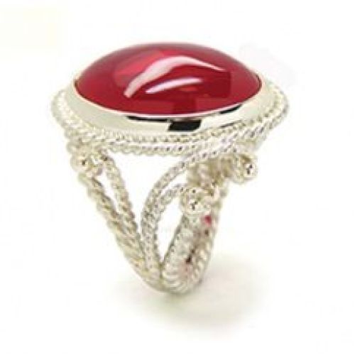 Серебряное кольцо с рубином на заказ