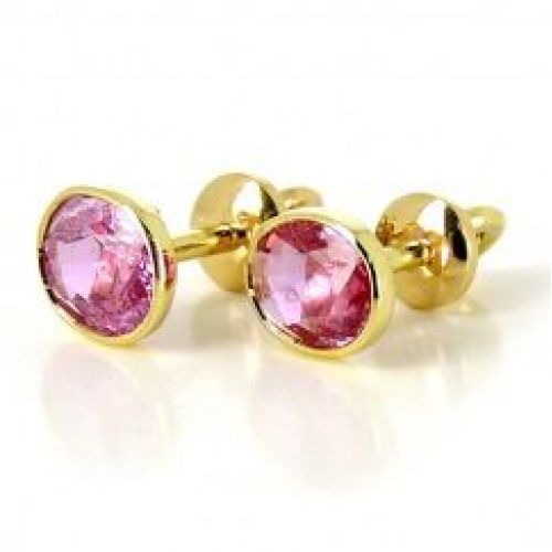 Серьги-гвоздики из желтого золота с овальными сапфирами