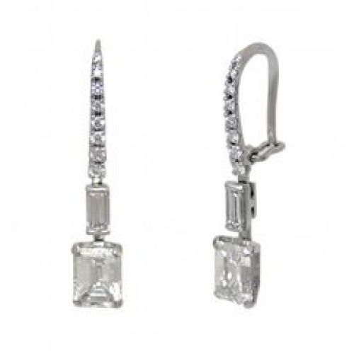 Серьги из платины с бриллиантами