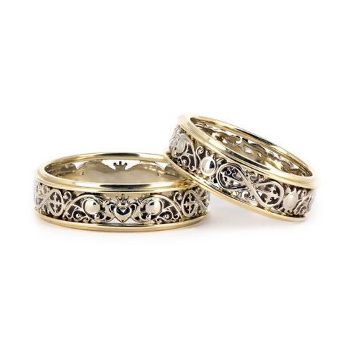 Обручальные кольца из комбинированного золота 