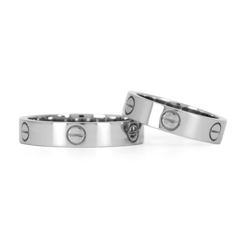Платиновые обручальные кольца в стиле «Cartier»