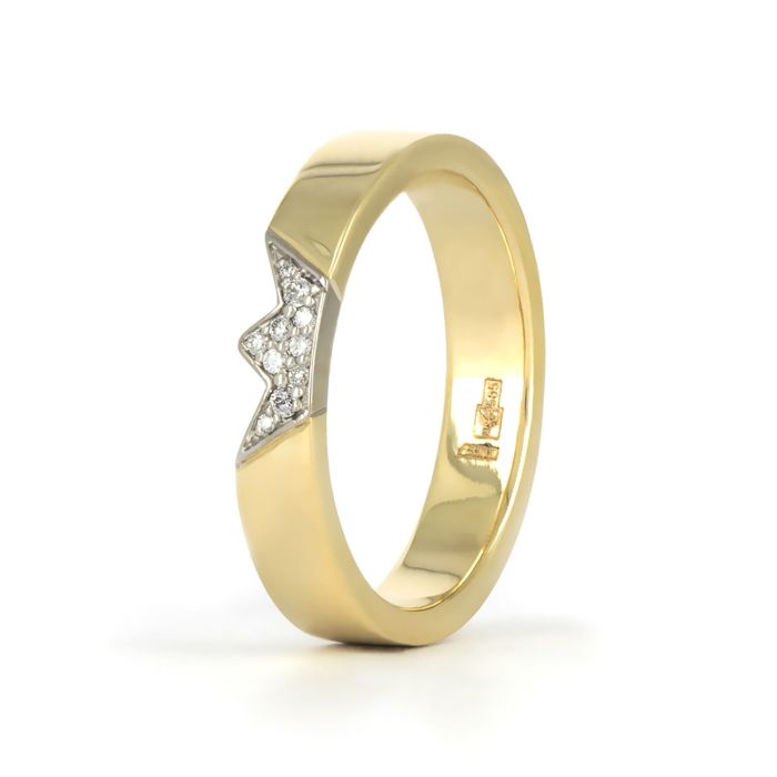 Комбинированные обручальные кольца «Короны»