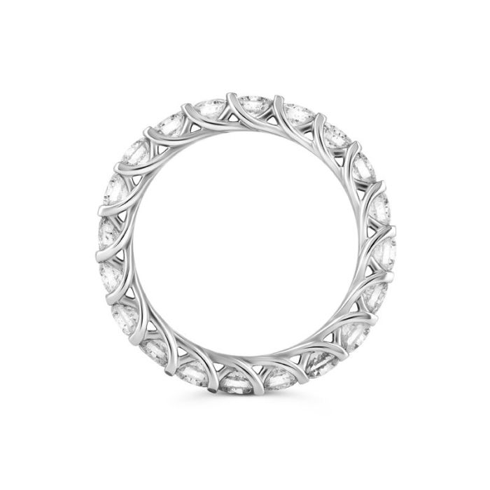Кольцо дорожка из белого золота с бриллиантами