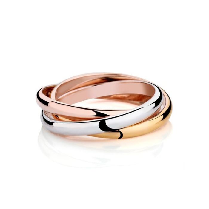 Обручальное кольцо из трех подвижных колечек