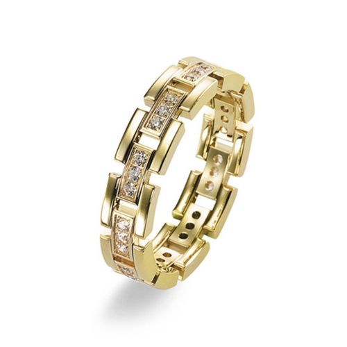 Мужское обручальное кольцо из желтого золота