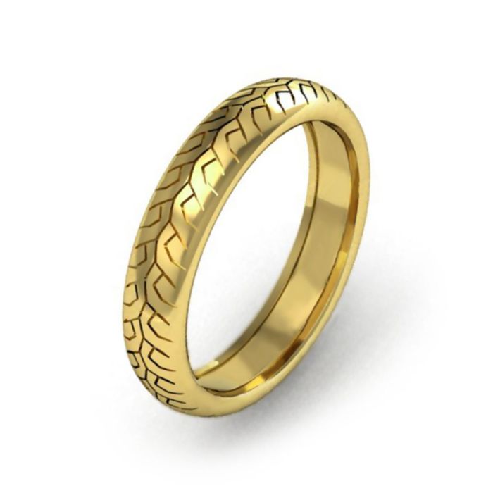 Оригинальные тонкие обручальные золотые кольца - шины