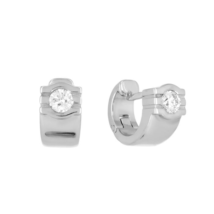 Мини–серьги с бриллиантами огранки «круг»