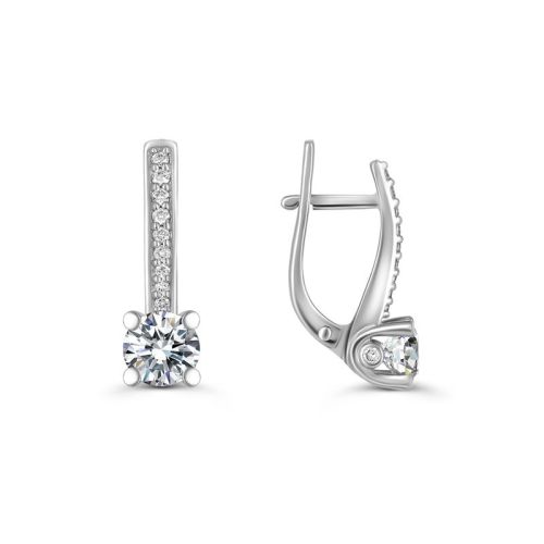 Серьги из платины с бриллиантами