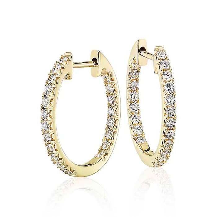 Серьги из красного золота с бриллиантами S-17