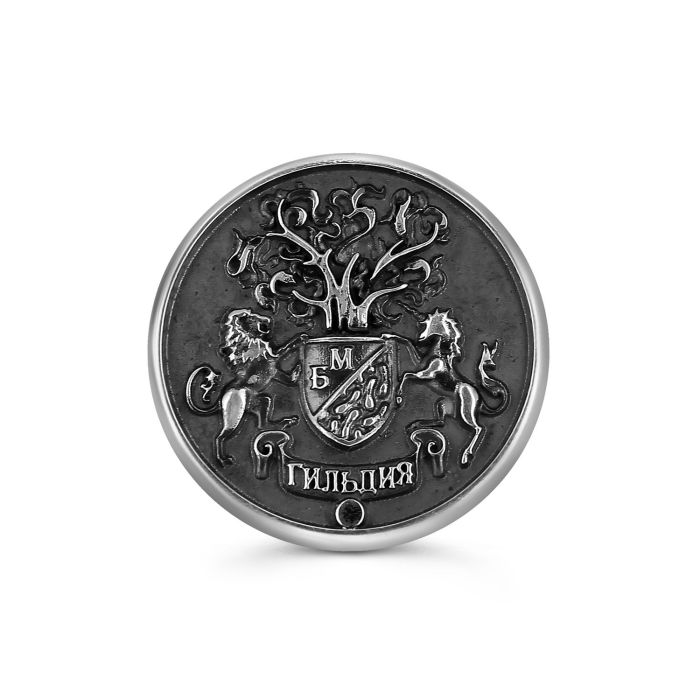 Серебряная подвеска с геральдическим гербом