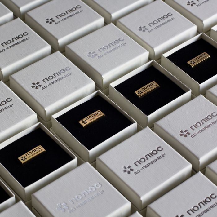 Корпоративный значок компании «Полюс»