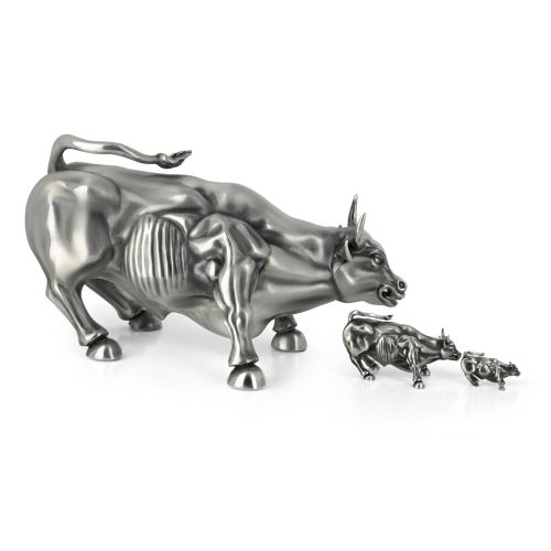 Сувенир из серебра Бык с Уолл-Стрит