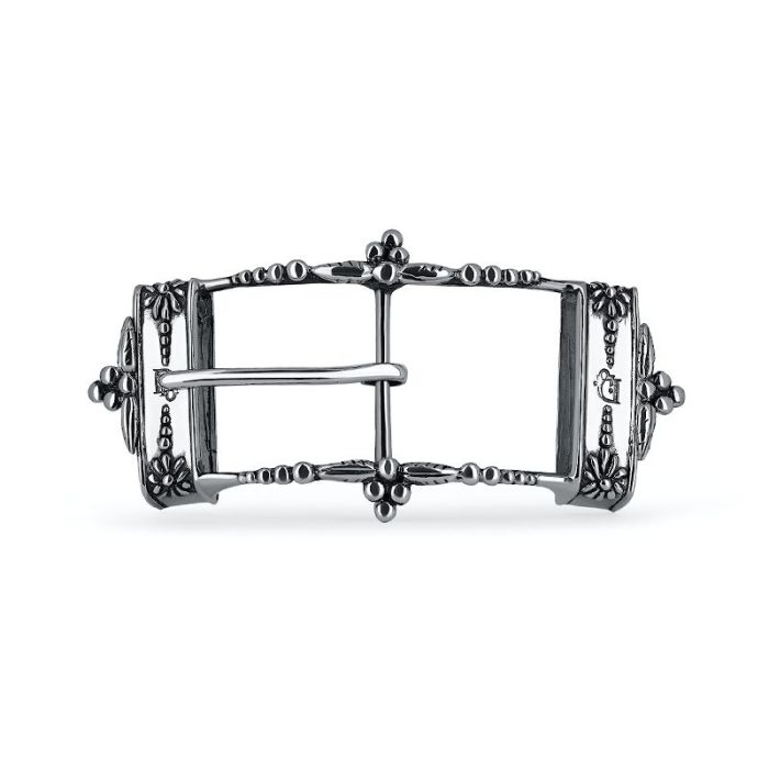 Серебряная пряжка на ремень в стиле Dior