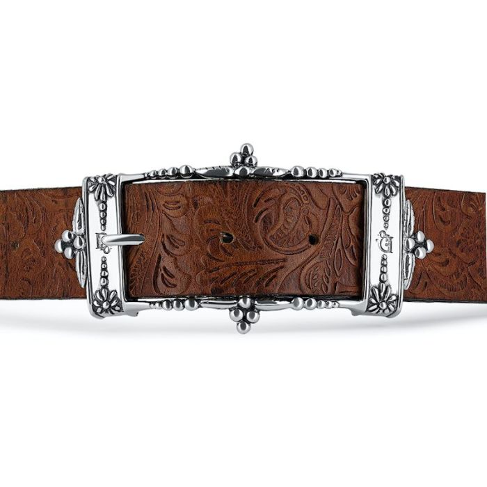 Серебряная пряжка на ремень в стиле Dior