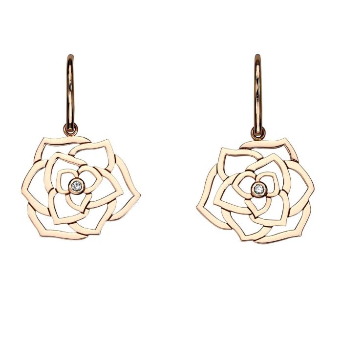 Золотые серьги в виде роз UvelirMoscow Rose